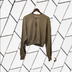 SKIMS Outdoor Crew Fleece Pullover Sz XL Color Desert NWT